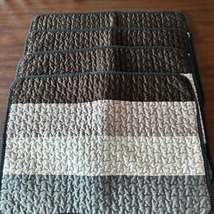Striped Quilted Placemats set of 4